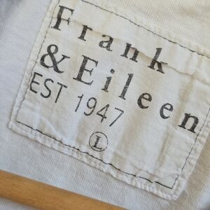 Frank & Eileen White Sleeveless 100% Cotton Top Size L